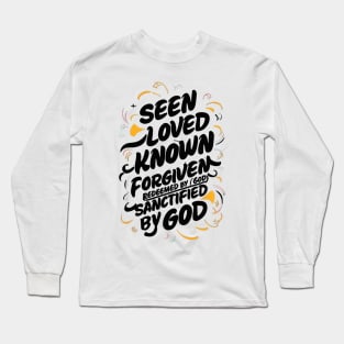 Divine Embrace: A Message of Faith and Redemption (bl) Long Sleeve T-Shirt